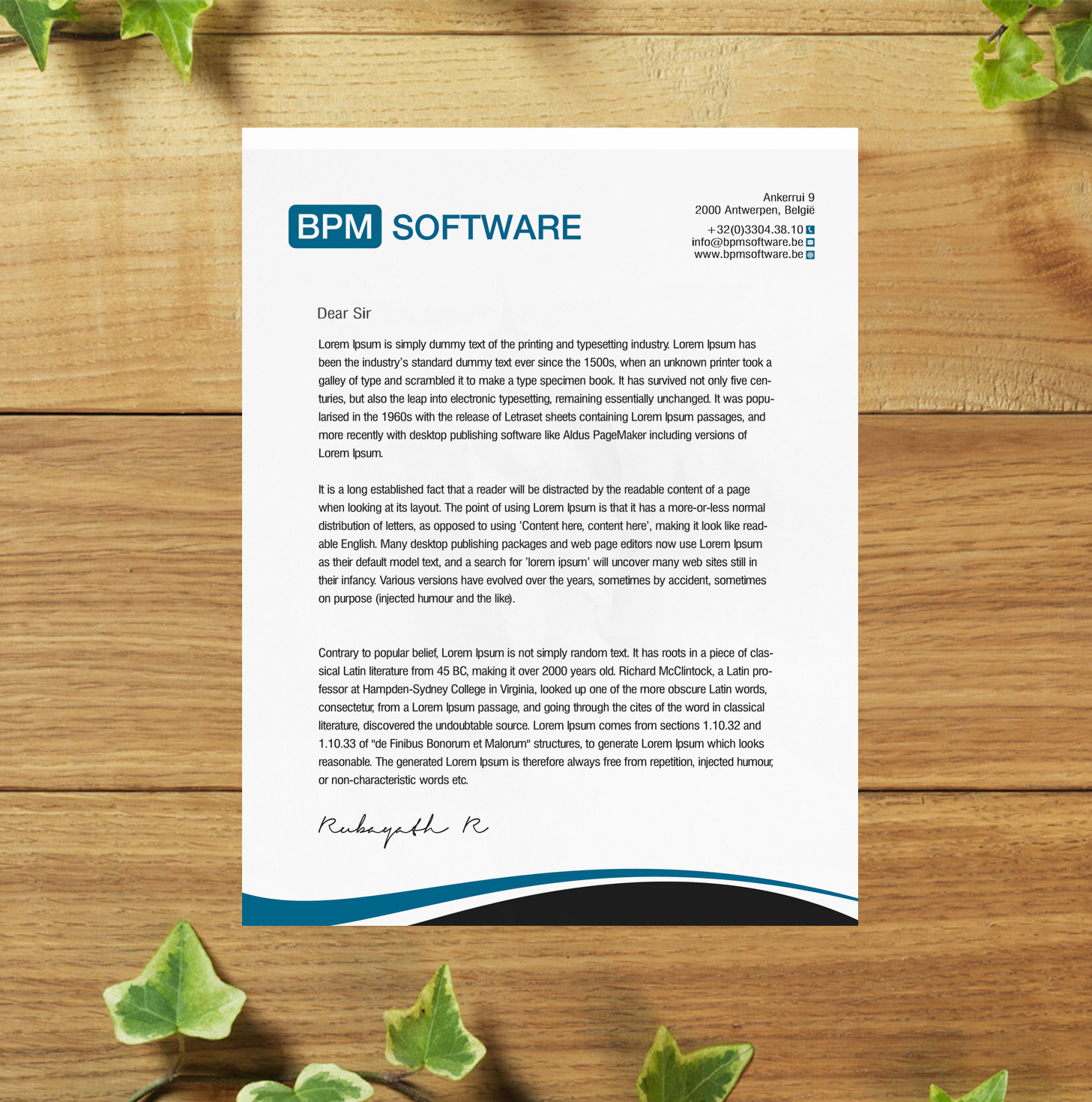 Letterhead Design by SL Designer for BPM Software | Design #9515897