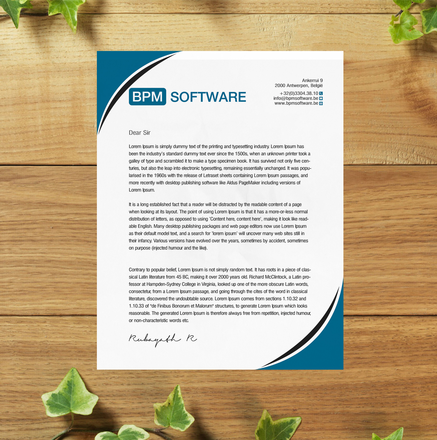 Letterhead Design by SL Designer for BPM Software | Design #9515900