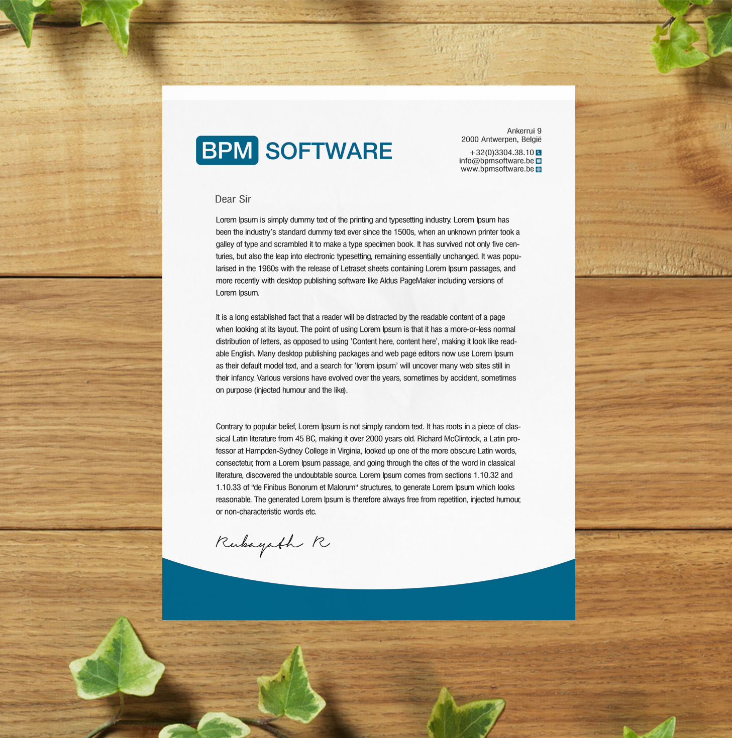 Letterhead Design by SL Designer for BPM Software | Design #9515908