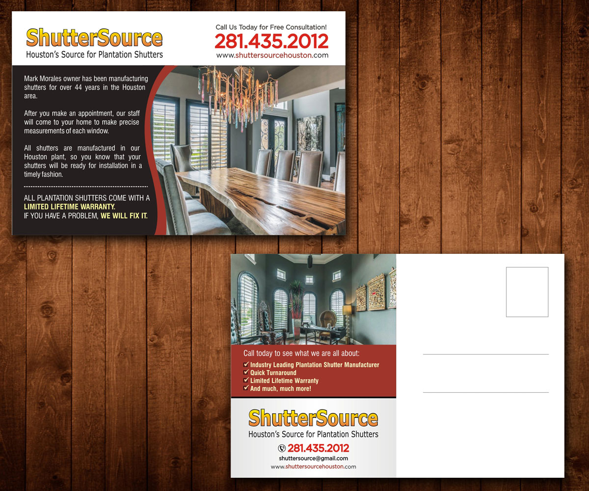 Diseño de Postal por Designers Hub para SHUTTER SOURCE | Diseño #9517264