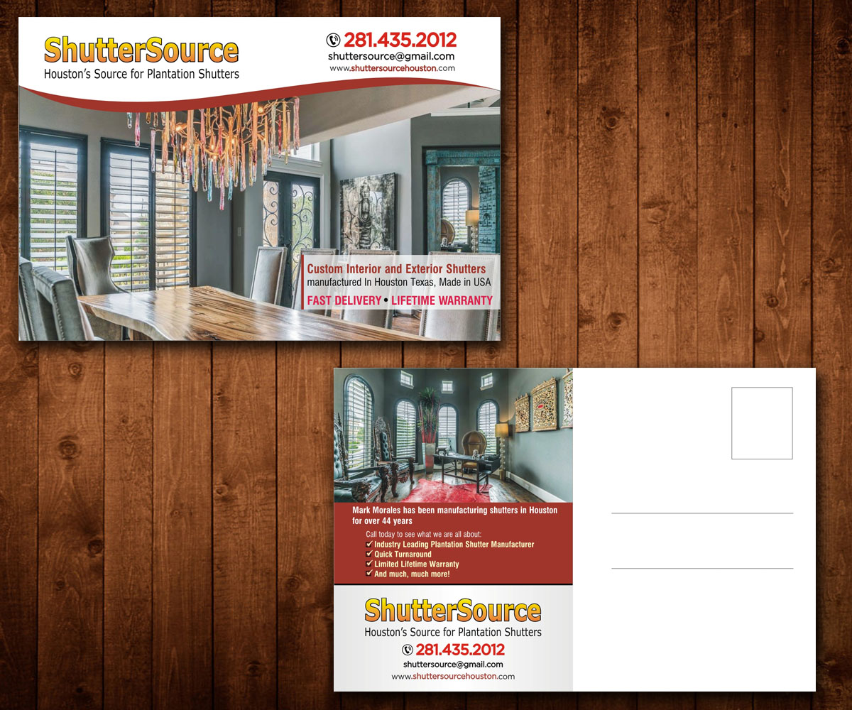 Postcard Design by Designers Hub for SHUTTER SOURCE | Design #9529814