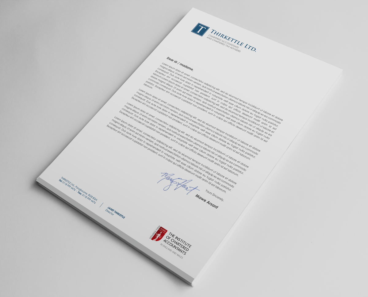 Letterhead Design by logodentity for Thirkettle Ltd | Design #2082855