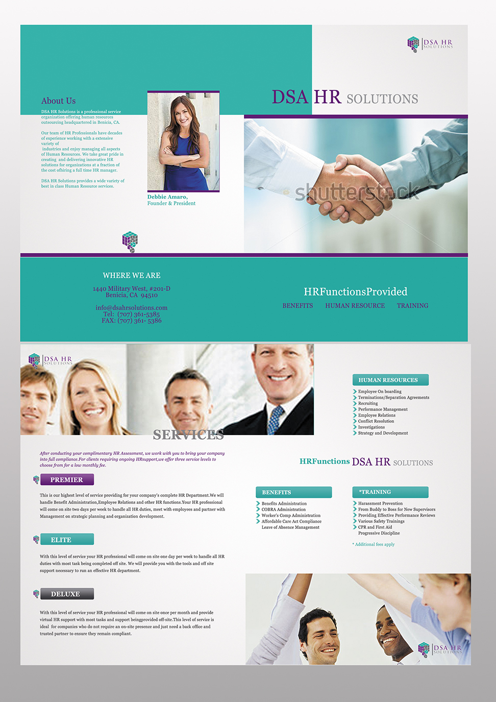 Brochure Design by ayanchy2167 for DSA HR Solutions | Design #9577546