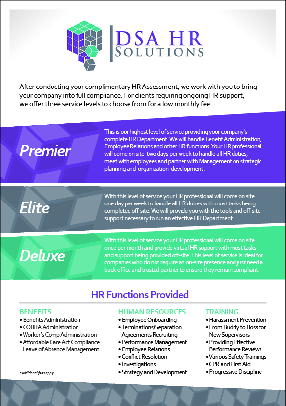 Brochure Design by Randy for DSA HR Solutions | Design #9523105