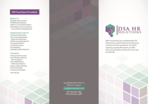Diseño de Brochure por Randy para DSA HR Solutions | Diseño: #9562052