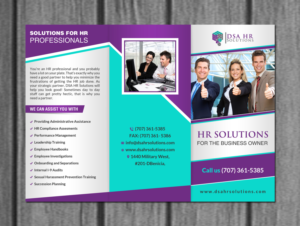 Diseño de Brochure por creative.bugs para DSA HR Solutions | Diseño: #9527141