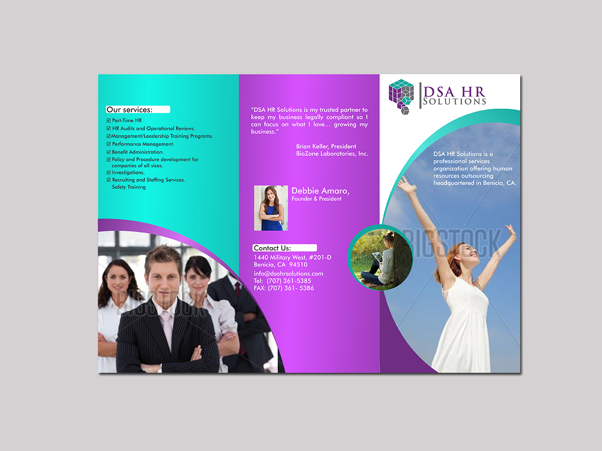 Brochure Design by ecorokerz for DSA HR Solutions | Design #9527265
