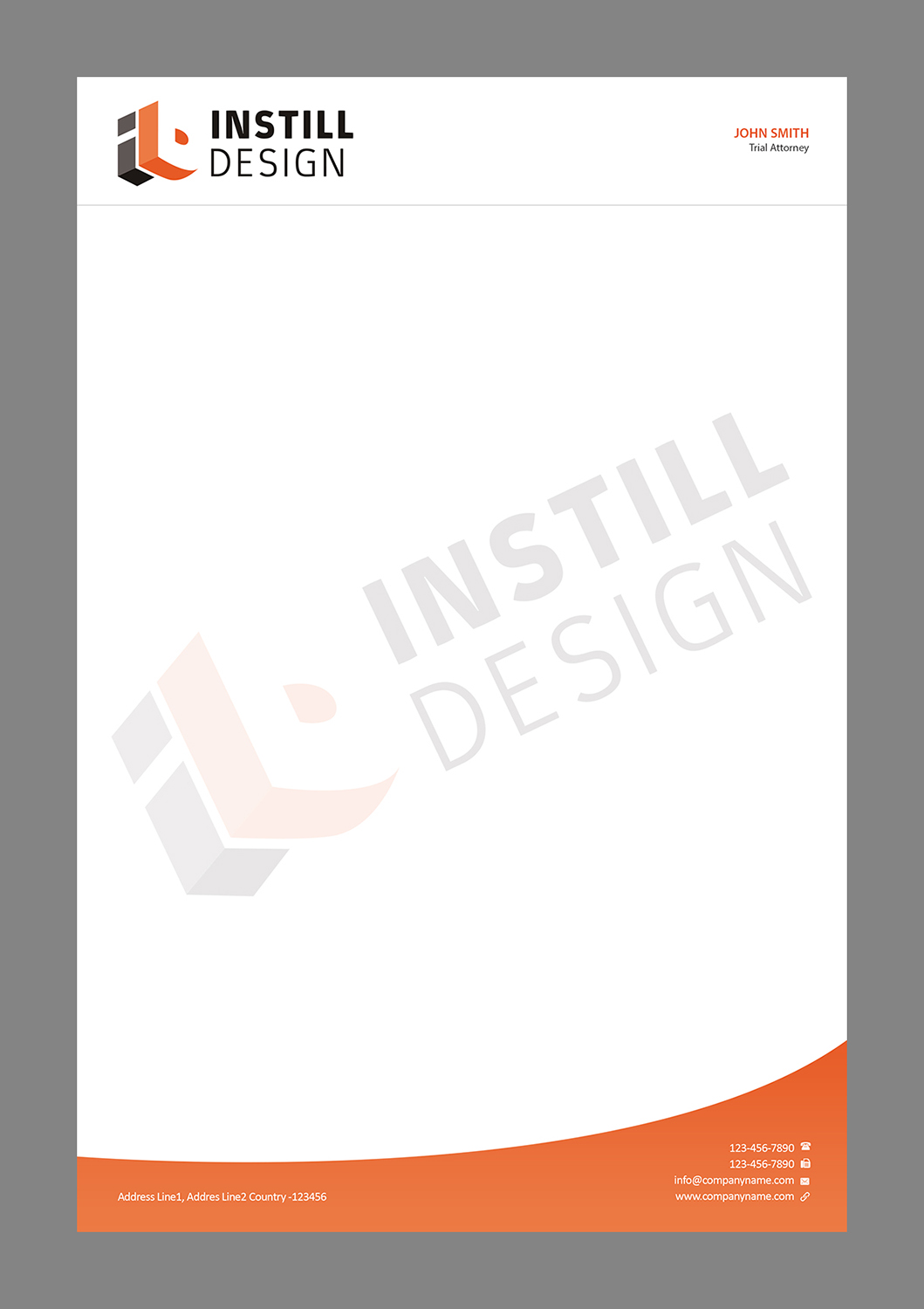 modern attorney letterhead