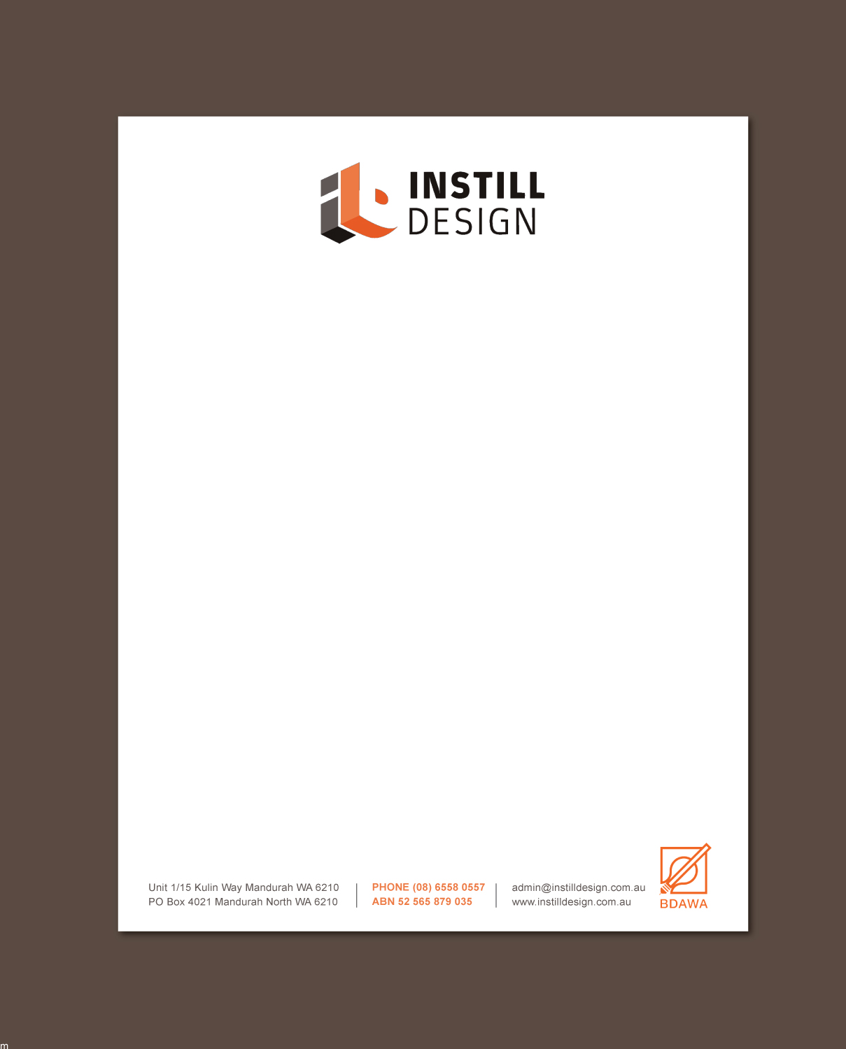 Letterhead Design by meet007 for Instill Design & Drafting | Design #9537244