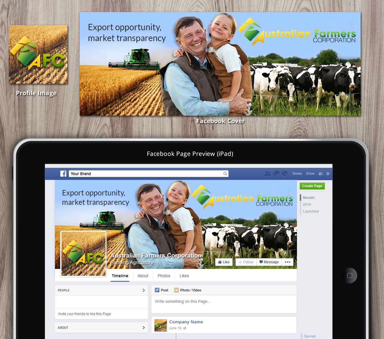 Facebook Design by Nelsur for Australian Farmers Corporation pty ltd | Design #9580761