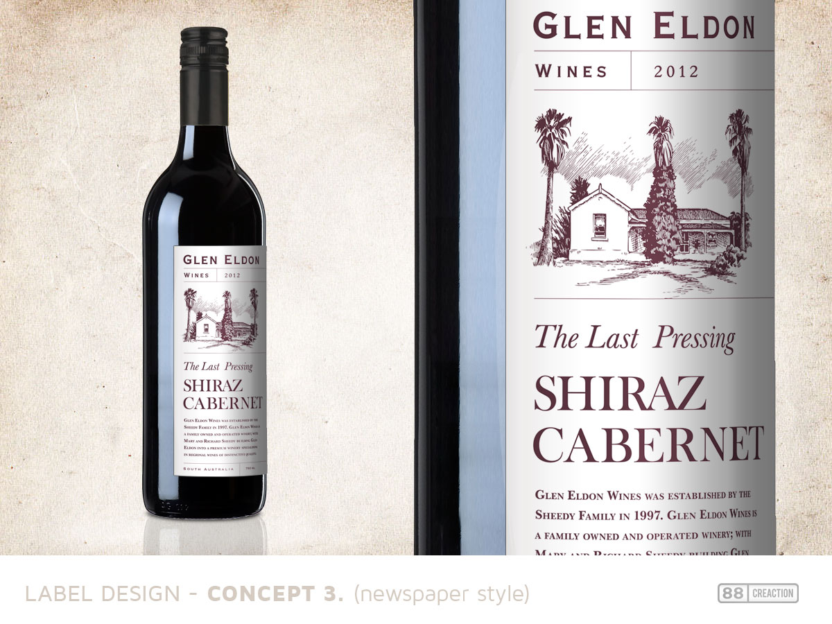 Graphic Design by 88 creaction for Glen Eldon Wines | Design #2095288