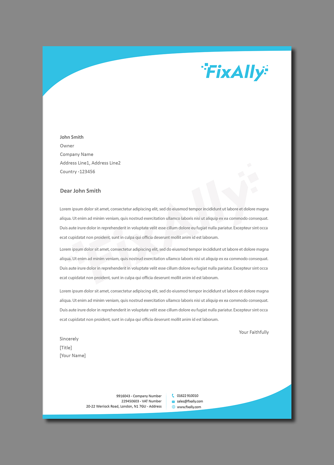 Letterhead Design by Creations Box 2015 for this project | Design #9541109