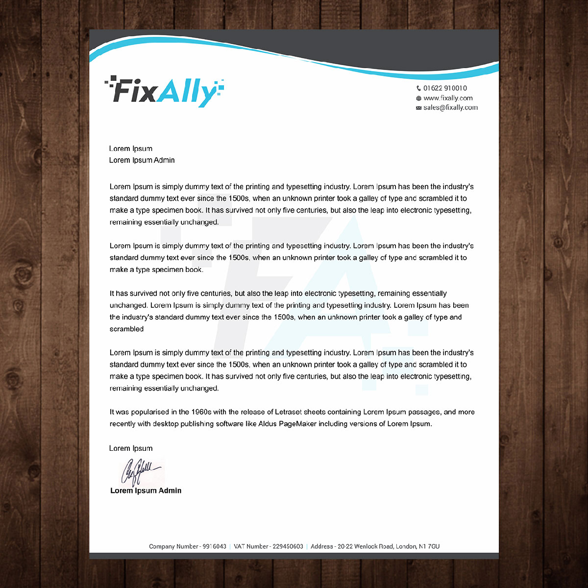 Letterhead Design by madhuraminfotech for this project | Design: #9602442