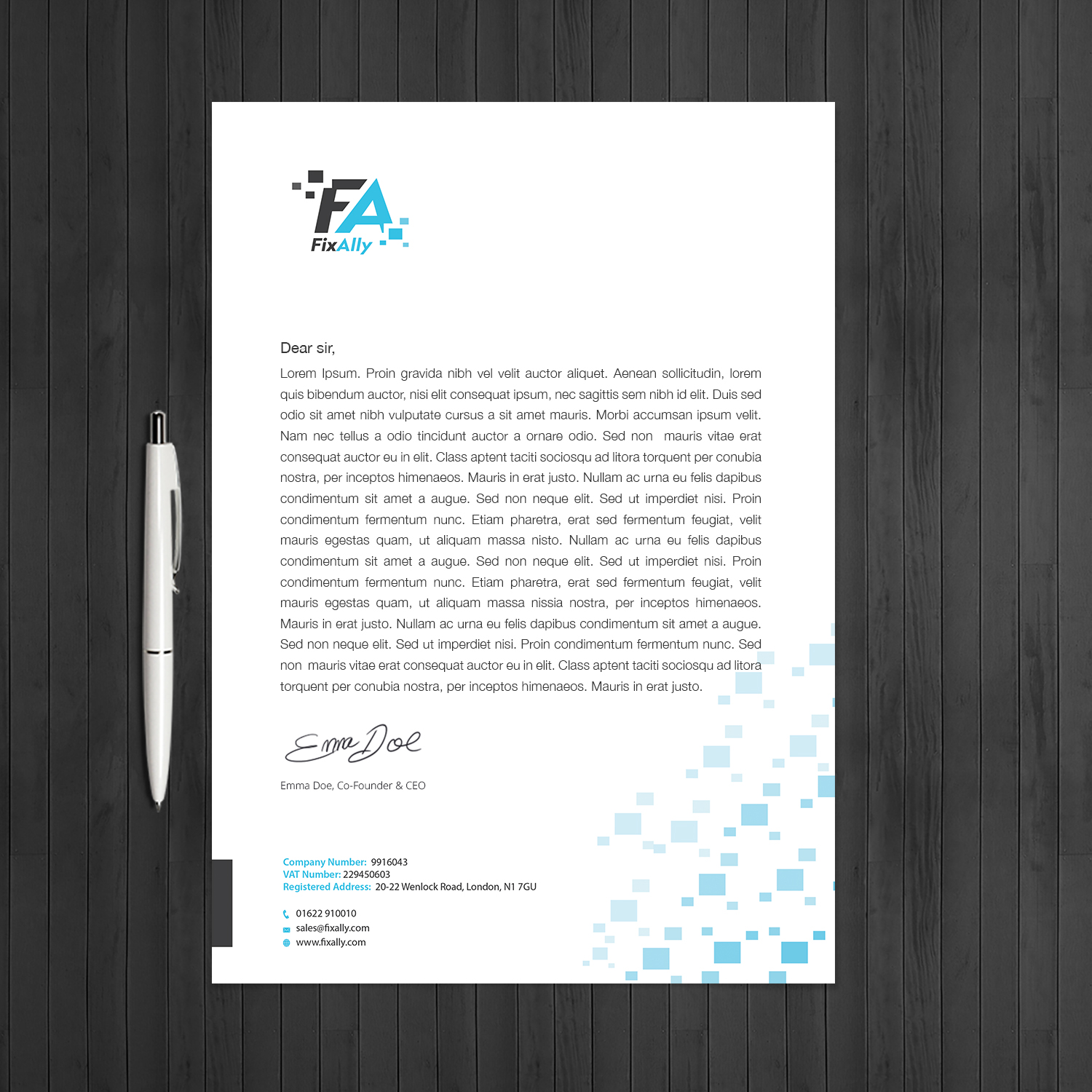 Letterhead Design by Mulugeta for this project | Design #9534514