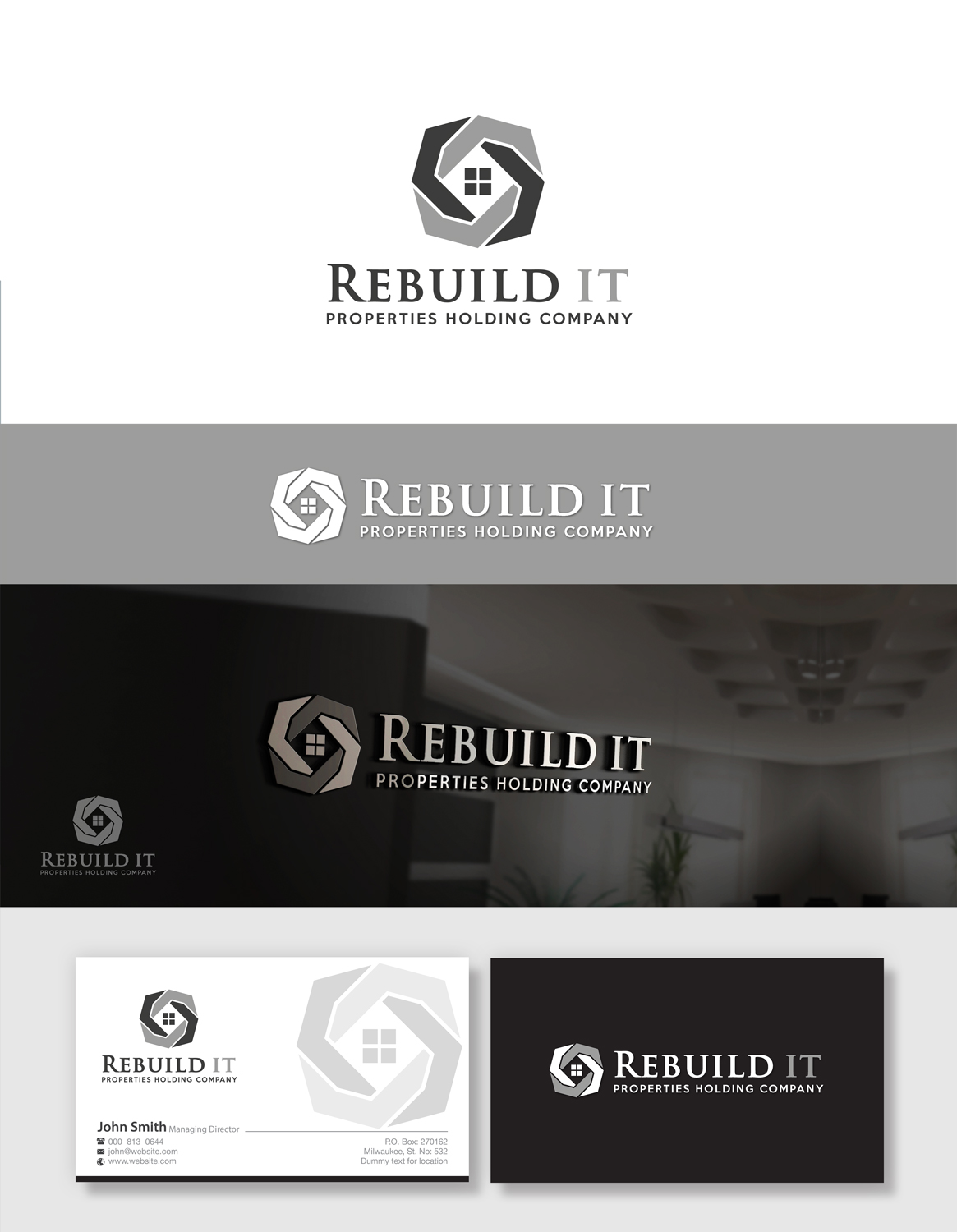 Logo Design by tajammuldesigner for Rebuild It Properties  | Design #10015203