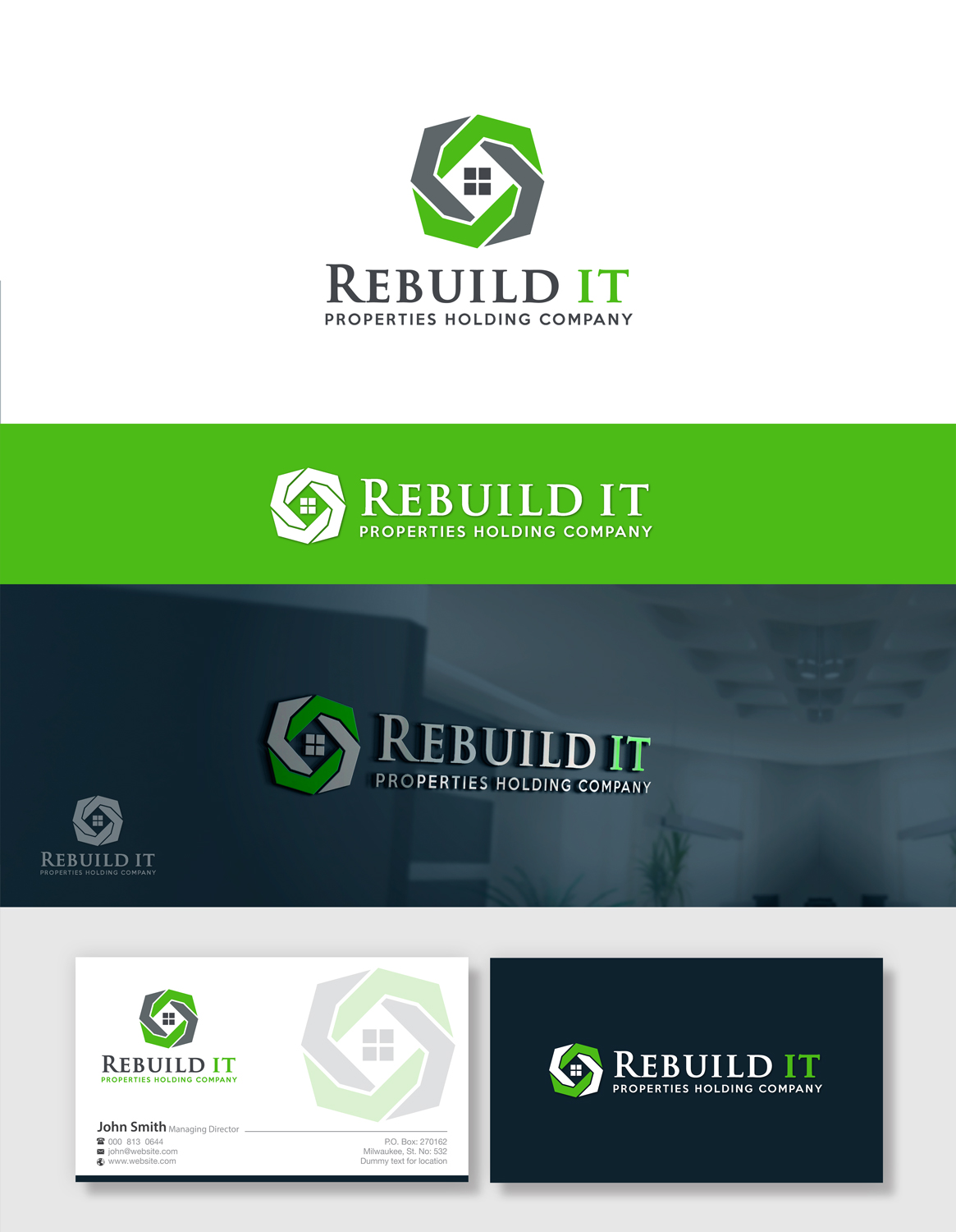 Logo Design by tajammuldesigner for Rebuild It Properties  | Design #10022822