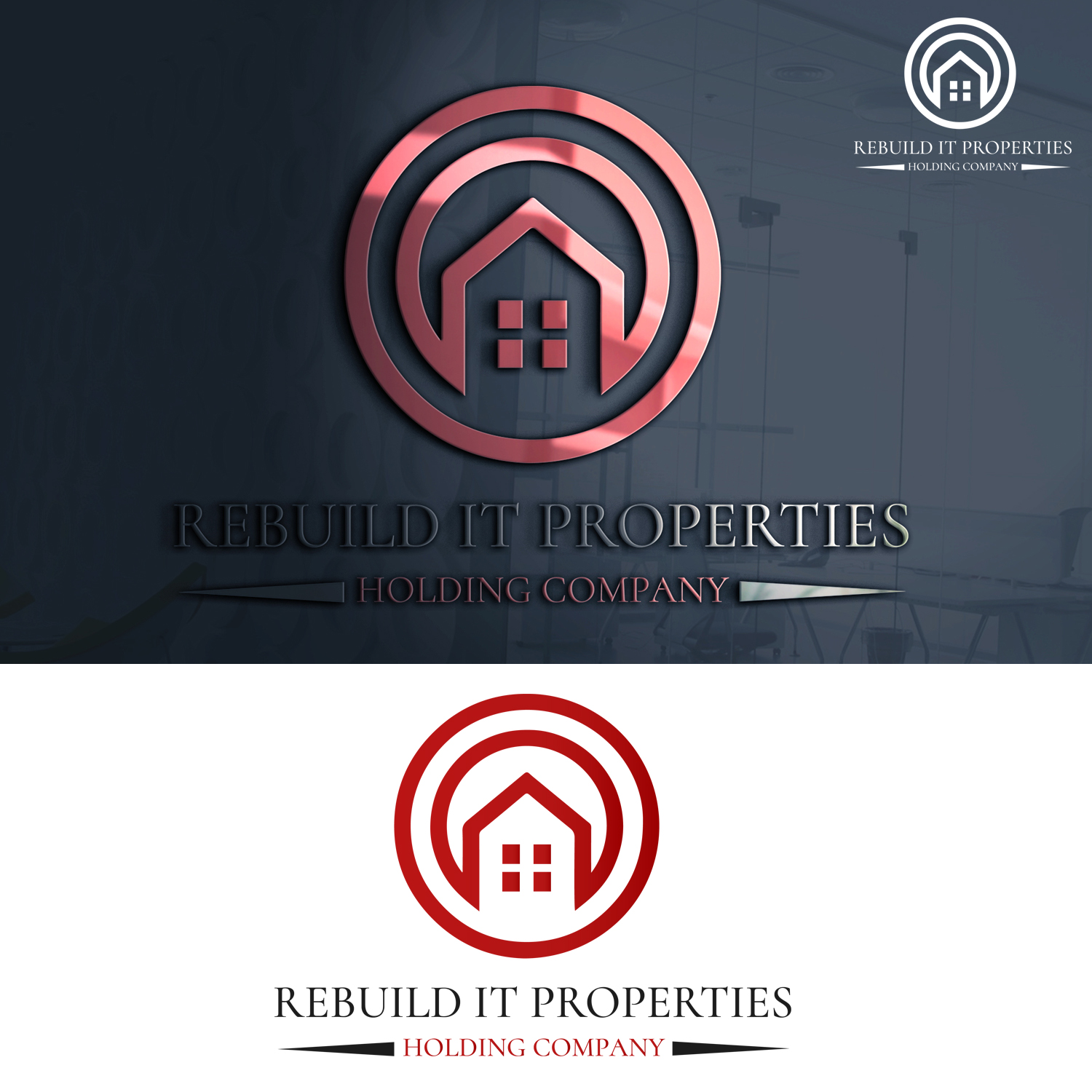 Diseño de Logo por beingmasoodahmad para Rebuild It Properties  | Diseño #9589581