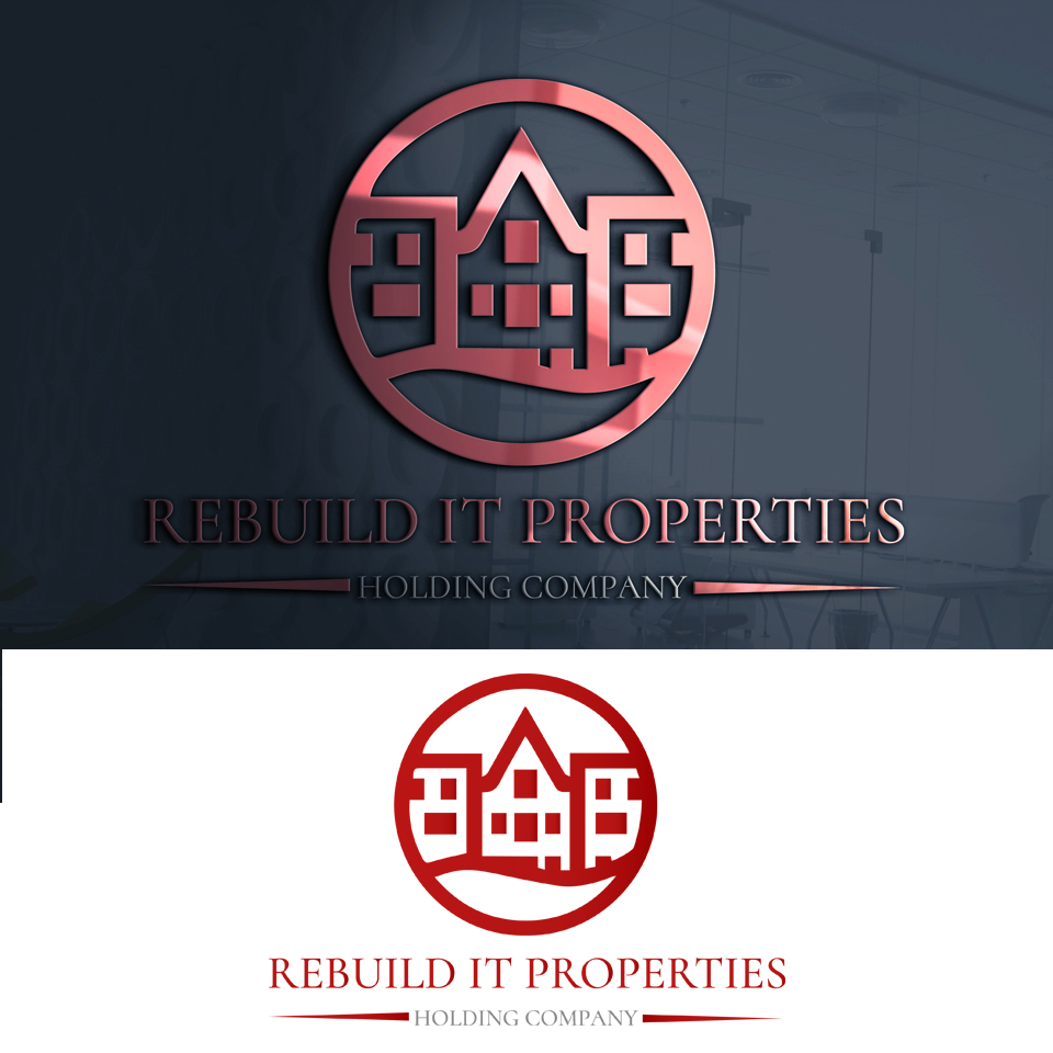 Logo Design by beingmasoodahmad for Rebuild It Properties  | Design #9597444