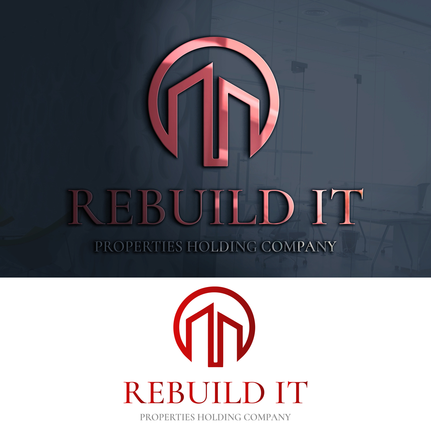 Logo Design by beingmasoodahmad for Rebuild It Properties  | Design #9821913