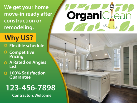 Postcard Design by TedAtkinson for OrganiClean Services | Design: #9533258