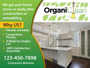 Postcard Design by TedAtkinson for OrganiClean Services | Design: #9533258