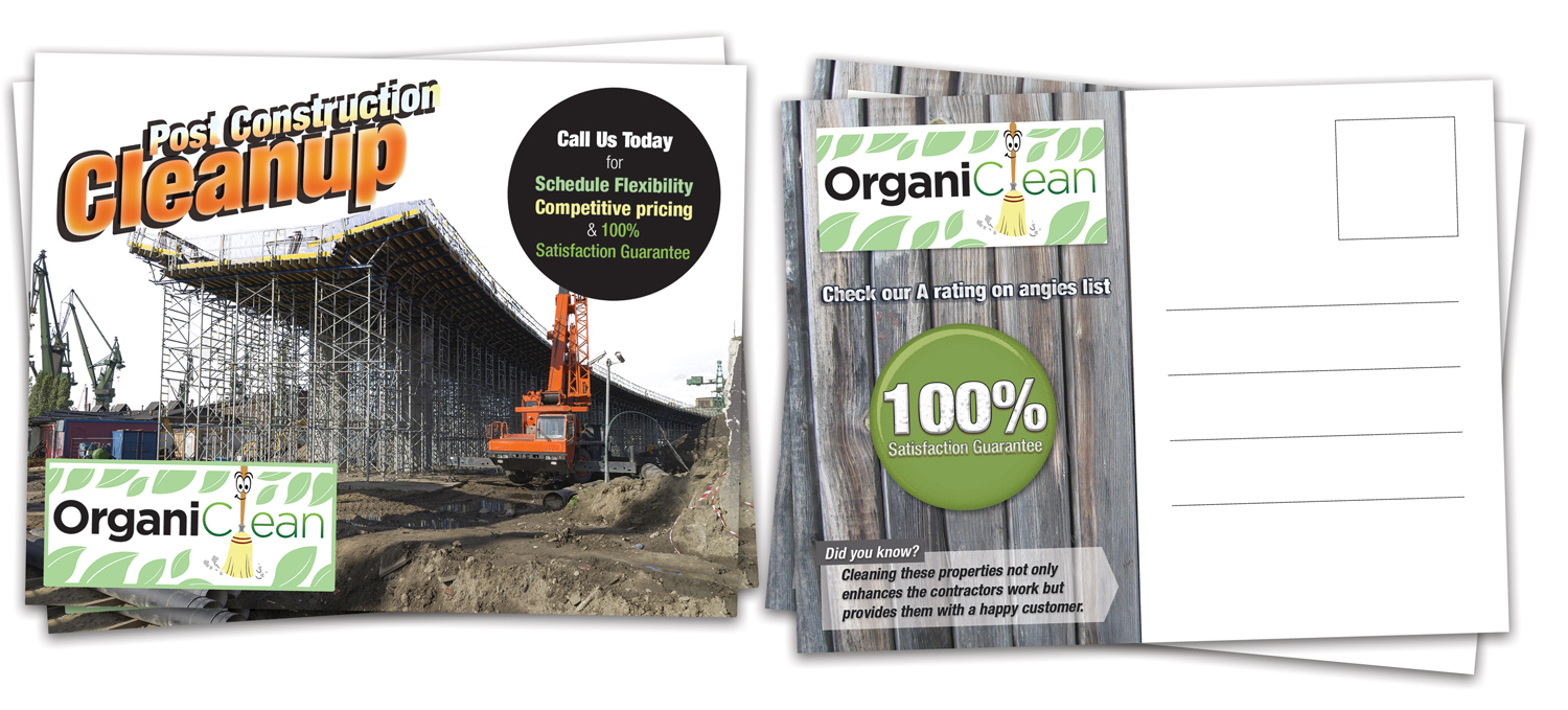 Postcard Design by UrbainFX for OrganiClean Services | Design #9566136