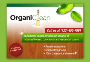 Postcard Design by Ryan for OrganiClean Services | Design: #9564916