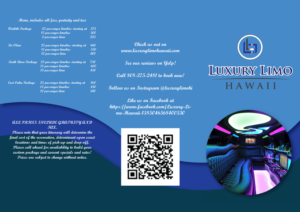Flyer Design by iCreationsRSA for Luxury Limo Hawaii | Design: #9614736