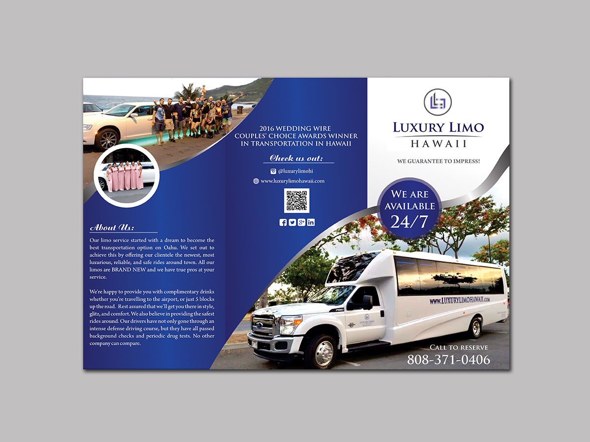 Flyer Design by ecorokerz for Luxury Limo Hawaii | Design #9612432
