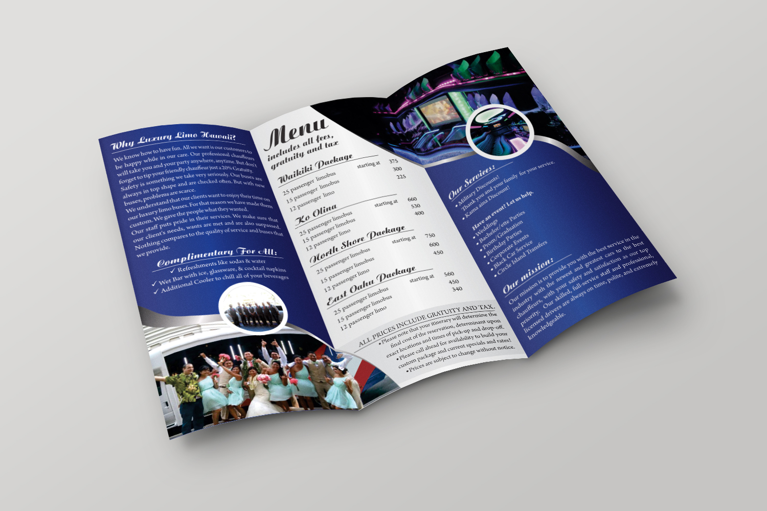 Flyer Design by ecorokerz for Luxury Limo Hawaii | Design #9690432