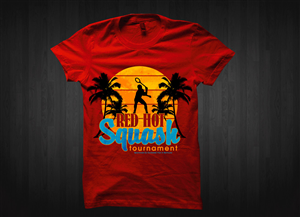 Red hot squash tournament.   | T-shirt Design by Taho Design