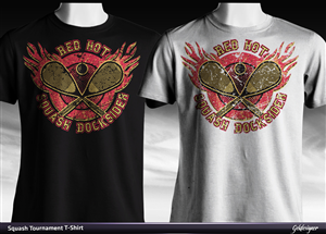 Red hot squash tournament.   | T-shirt Design by gekgrfx
