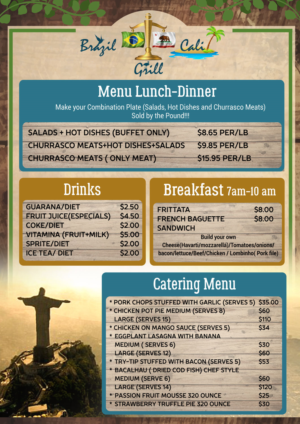 Menu Design by ordelya.nicole for Brazilian Cali Grill LLC | Design: #9579304