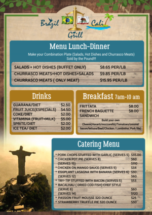 Menu Design by ordelya.nicole for Brazilian Cali Grill LLC | Design: #9589362