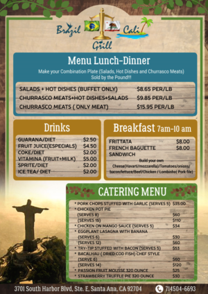 Menu Design by ordelya.nicole for Brazilian Cali Grill LLC | Design: #9611750