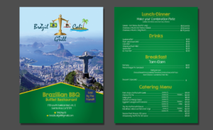 Menu Design by zoovdesign for Brazilian Cali Grill LLC | Design: #9581814