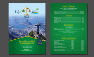 Menu Design by zoovdesign for Brazilian Cali Grill LLC | Design: #9592672