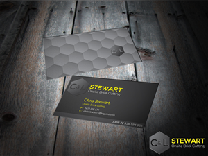onsite brick cutting Business cards and stickers design needed | Visitenkarten-Design von MT