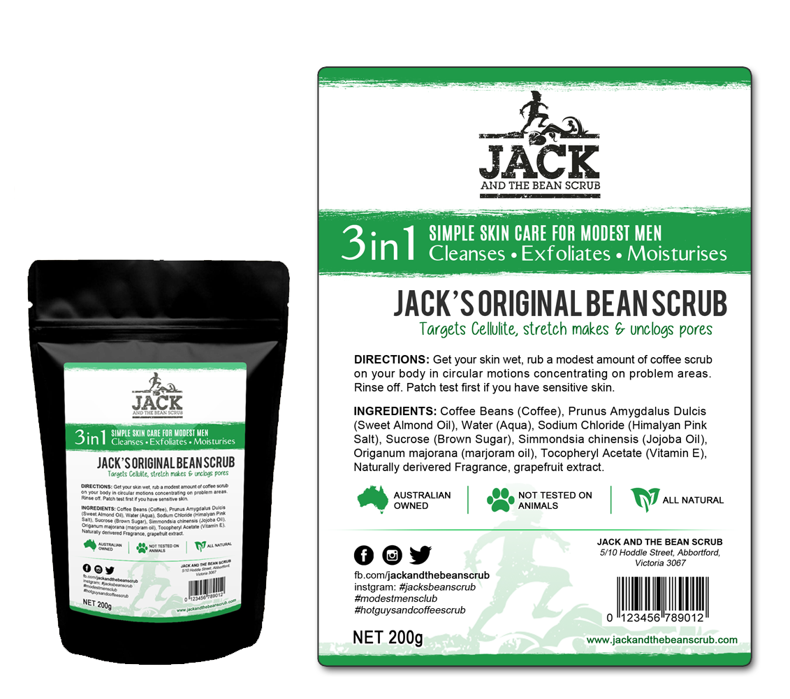 Packaging Design by MDesigns ™ for Jack and the bean scrub | Design #9588689