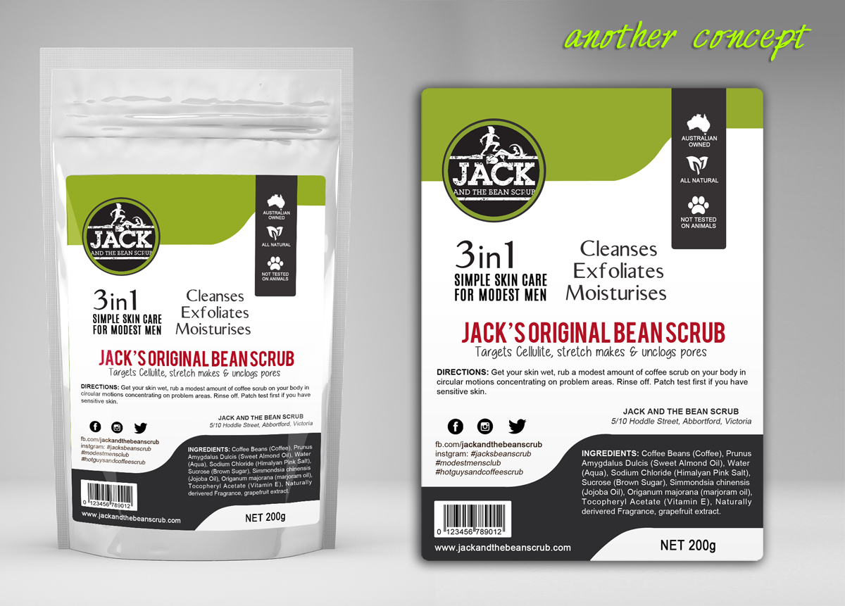 Packaging Design by MDesigns ™ for Jack and the bean scrub | Design #9693483