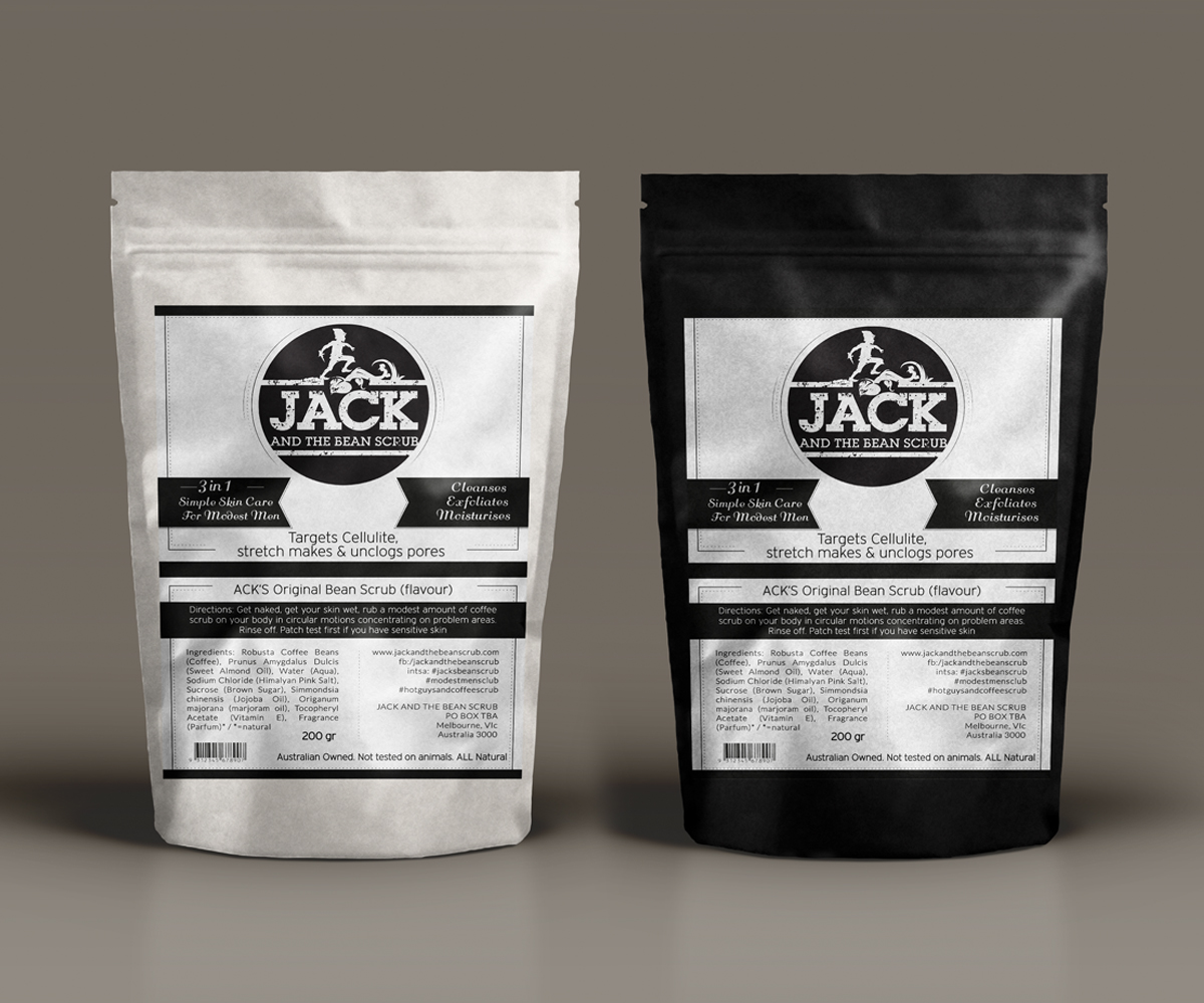 Packaging Design by Miche Angeline for Jack and the bean scrub | Design #9593874