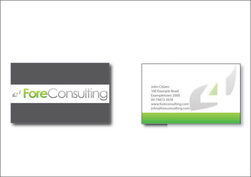 Business Card Design by KLR Designs for ForeConsulting | Design #423442