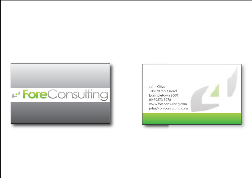 Business Card Design by KLR Designs for ForeConsulting | Design #423448