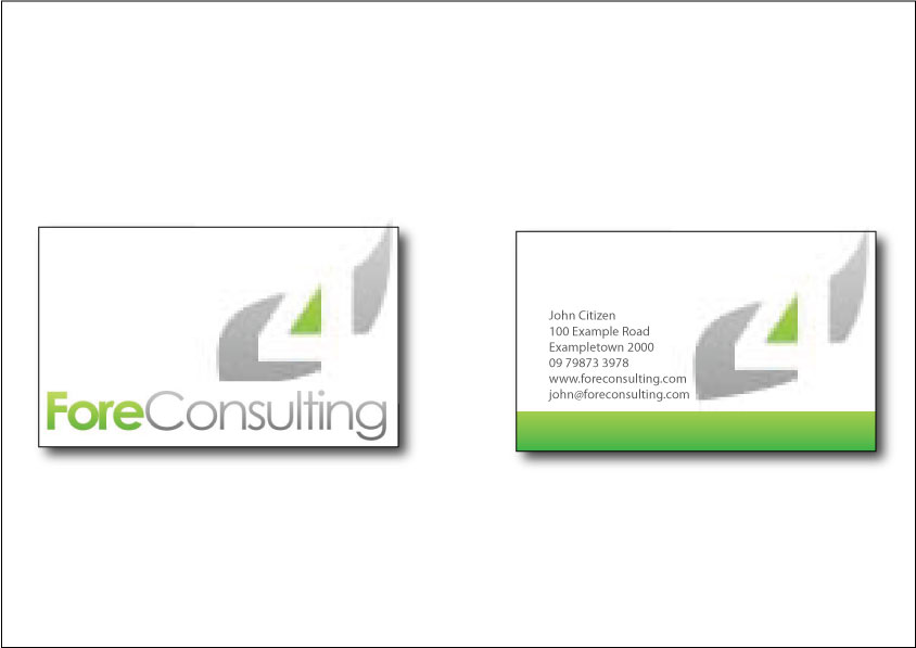 Business Card Design by KLR Designs for ForeConsulting | Design #423455