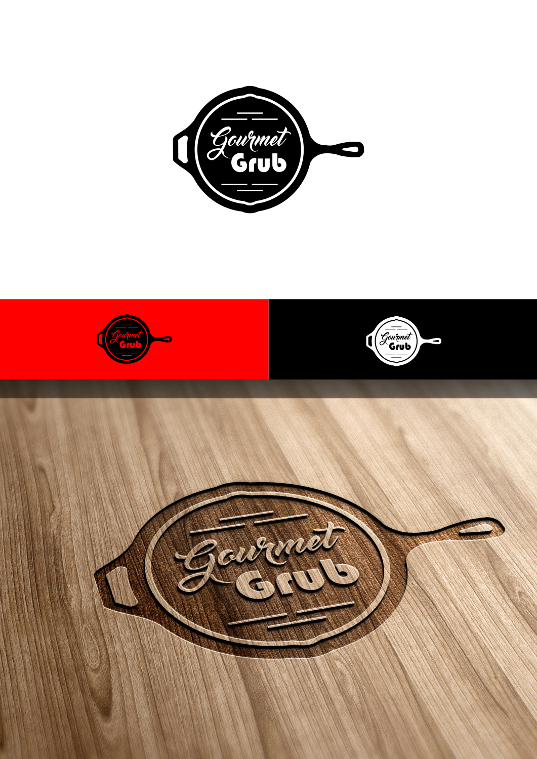 Logo Design by jenggot_merah_ for Gourmet Grub | Design #9557069