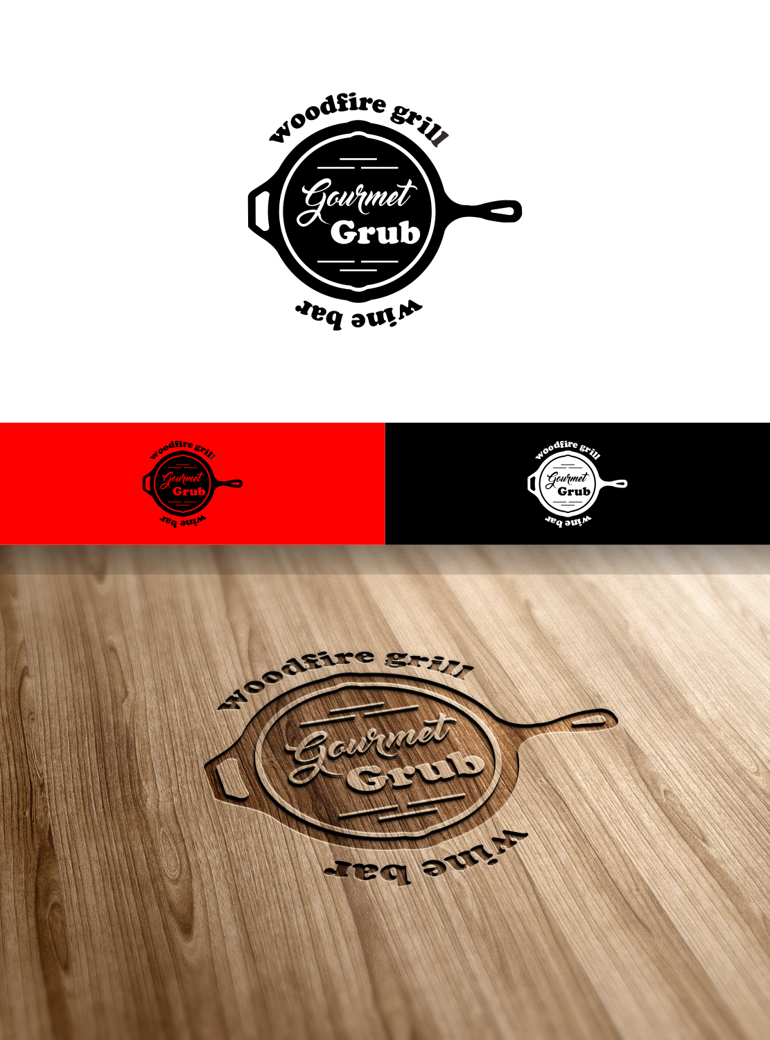 Logo Design by jenggot_merah_ for Gourmet Grub | Design #9558349