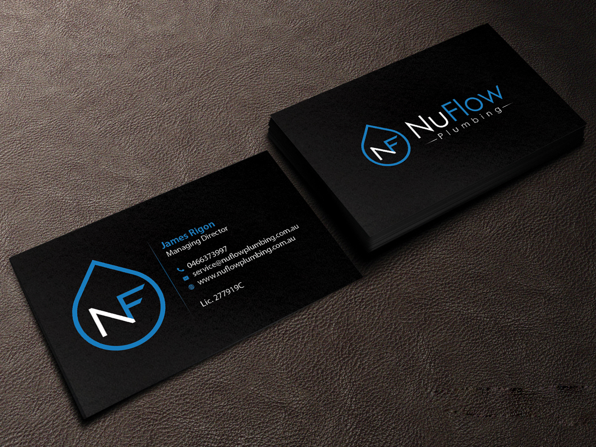 Modern Conservative Plumbing Business Card Design For A Company By Business Card Design By Creations Box 2017 For This Project 9564654