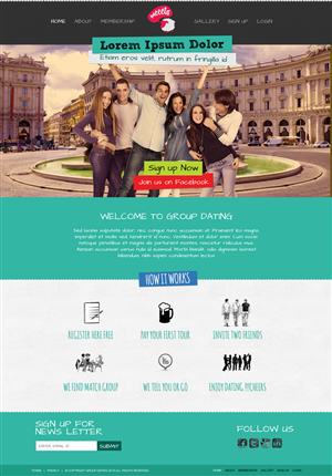 Group Dating Website Design - Meeets | Web Design by Latest Design Ideas