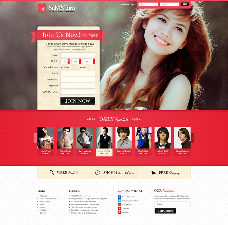 Web Design by the-lion-king for Meeets | Design #2120387