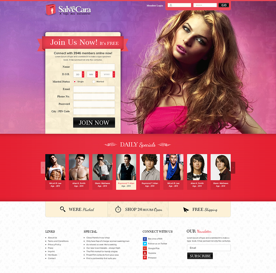 Web Design by the-lion-king for Meeets | Design #2120393